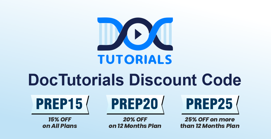 DocTutorials Discount Code PREP15 - 15% Off